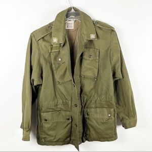 FURST OF A KIND Green Multiple Pocket Long Sleeves Button Utility Jacket Medium